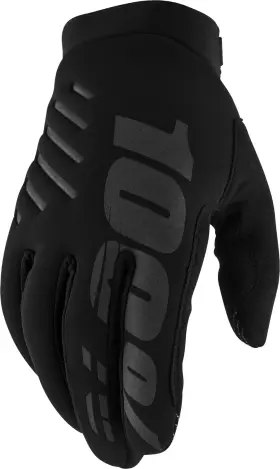 10005-00003 100-percent Brisker Womens Gloves Black Lg