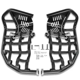 Ta0467 Aftermarket Nerf Bars Heel Guard Pro Peg Pair Black For Honda Trx 450r 450er Sportrax 450