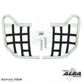 Alba Racing 199-t1-sb Yamaha Yfz 450 Standard Nerf Bars Silver Black 199t1sb