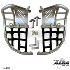 199-t7-sb Alba Racing Yamaha Yfz 450 Nerf Bars Pro Peg Heel Guard Blemish