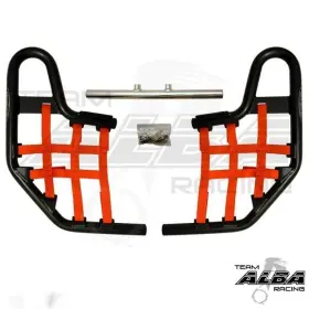 220-t1-br-blem Alba Racing Trx 250ex 250x Honda Nerf Bars Black Bar Red Nets Blemish