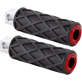 400-056 Arlen Ness Diamond Male Mount Footpeg - Knurled Red