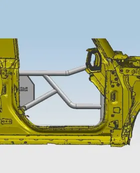 Tfdfb21 Black Horse Offroad Tubular Front Doors