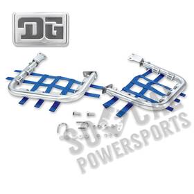 Dg Performance 3207-d128992-atv Alloy Nerf Bars-alloy Bar-blue Web For 2004-2008 Yamaha Yfm80w