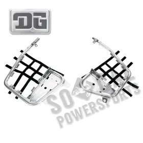 3248-d129074-atv Dg Performance Hg Alloy Series Nerf Bars-silver Bar-black Web For 1988-2006