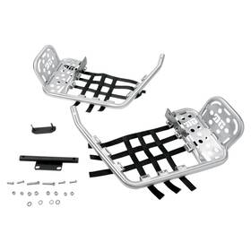 Dg Performance 3249-d129076-atv Hg Alloy Series Nerf Bars-silver Bar-black Web For 2004-2013