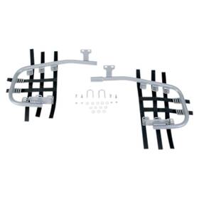 Dg Performance 3284-d129146-atv Steel Nerf Bars-silver Bar-black Web For 2004-2009 Suzuki
