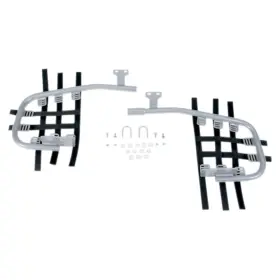 3284-d129146-atv Dg Performance Steel Nerf Bars-silver Bar-black Web For 2004-2009 Suzuki