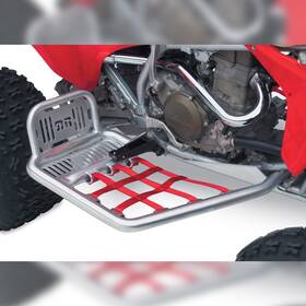 Dg Performance 6070-d152718-atv Hg Alloy Series Nerf Bars-silver Bar-red Web For 1999-2008 Honda