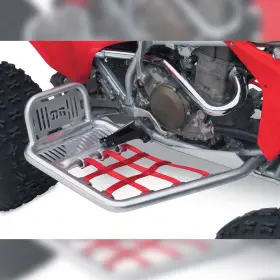 6071-d152720-atv Dg Performance Hg Alloy Series Nerf Bars-silver Bar-red Web For 2009-2013 Honda