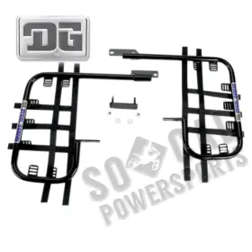 6131-d152840-atv Dg Performance Steel Nerf Bars-black Bar-black Web For 2009-2018 Honda Trx250x