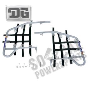 Dg Performance 6135-d152848-atv Steel Nerf Bars-silver Bar-black Web For 2006-2009 Honda