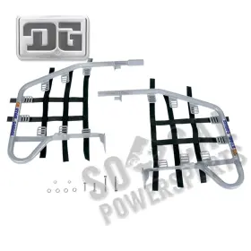 6135-d152848-atv Dg Performance Steel Nerf Bars-silver Bar-black Web For 2006-2009 Honda