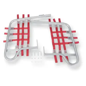 6137-d152852-atv Dg Performance Steel Nerf Bars-silver Bar-red Web For 2009 Honda Trx400x Atv