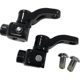Drag Specialties 1620-2477 Adjustable Passenger Footpeg Mount Kit - Gloss Black