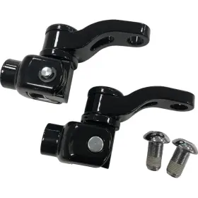 1620-2477 Drag Specialties Adjustable Passenger Footpeg Mount Kit - Gloss Black