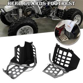 E-upworth Eh-c171 Pair Black Heel Guards Footrest For 87-06 Yamaha Banshee Left Right Nerf Bars