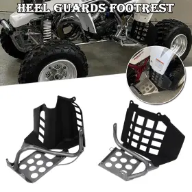 Eh-c171 E-upworth Pair Black Heel Guards Footrest For 87-06 Yamaha Banshee Left Right Nerf Bars