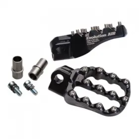 1609420004 Fastway Evo Air Motorcycle Foot Pegs Kit Black For Atv/utv
