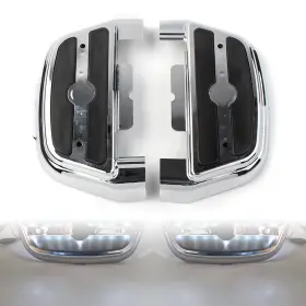 Flashbuyeasy 550753478385 Light Passenger Footboard Floor Board Cover For Harley Dyna 06 Fl Softail Smok