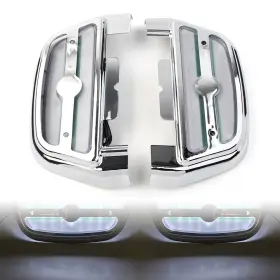 Flashbuyeasy 550753482863 Light Passenger Footboard Floor Board Cover For Harley Dyna 06 Fl Softail White