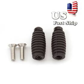 Fxcnc Fx-sjxjz-r3j-181129-z-1 Universal Motorcycle Rubber Footrests Footpeg Pedals Refit Rearsets Peg Black