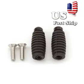 Fx-sjxjz-r3j-181129-z-1 Fxcnc Universal Motorcycle Rubber Footrests Footpeg Pedals Refit Rearsets Peg Black
