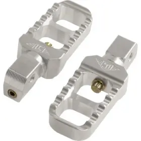 08-642-8 Joker Machine Stubby Serrated Footpeg - Clear Anodized