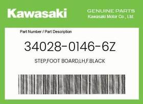 Kawasaki 56256 Genuine Step Foot Board Lh F Black Part No. 34028-0146-6z