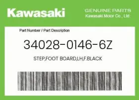 34028-0146-6z Kawasaki 56256 Genuine Step Foot Board Lh F Black Part No.