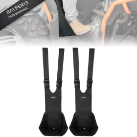 Ufr001 Kemimoto Atv Rear Passenger Foot Pegs Universal Adjustable Foldable Black