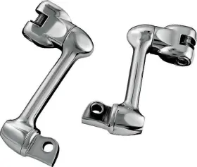 Kuryakyn 191209003258 4in Adjustable Lockable Offsets With Male Mount Adapter Chrome