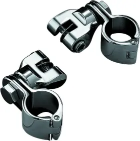 Kuryakyn 191209004538 Peg Mounts With 1-1/4in Magnum Quick Clamps Chrome Pair
