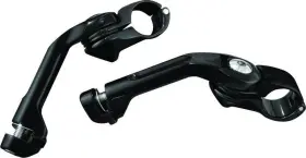 Kuryakyn 191209015992 Tour Tech 6in Back Arms With 1-1/4in Clamps Without Pegs Black