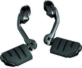 Kuryakyn 191209018429 Tour Tech Trident Dually 6in Back Arm With 1-1/4in Clamps Black