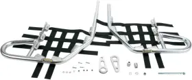 7230-m137038-atv Motorsport Products Ez-fit Nerf Bars-silver For 2004-2013 Yamaha Yfm350 Raptor