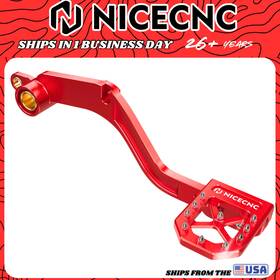 Nicecnc 3111070801 Rear Back Brake Pedal Lever 2009-2024 Yamaha Yfz450r Yfz 450r Atv Red Aluminum