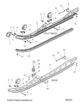 Polaris 2206797 Rail Assembly Left Genuine Oem Part Qty 1