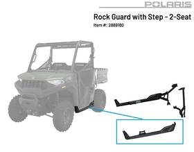 Polaris 2889180 Oem 22ft-25ft Ranger Sp 570 Crew Rock Guards With Step- 2 Seat-
