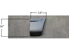 326-36l Sherman Parts Front Driver Side Lower Fender Patch Rear Section