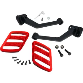 41-428rd Show Chrome Combat Floorboards - Passenger Red