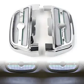 Successsss 550745287223 Light Passenger Footboard Floor Board Cover For Harley Dyna 06 Fl Softail White