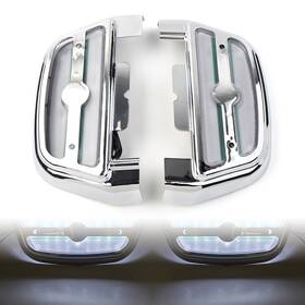 Successsss 550753524372 Light Passenger Footboard Floor Board Cover For Harley Dyna 06 Fl Softail White