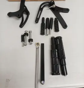 Rsho-fcvf750-bla-gsp Tarazon Aluminum Forward Controls Foot Pegs Linkage For Honda Magna 750 Vf750cd Vf750c