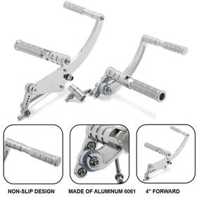 Tarazon Rsho-fcvt1300-pol-yp20314 For Honda Fury 1300 Billet 4 Inch Polished Forward Controls Pedal Vt13cx Vt13cxa Abs
