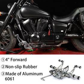 Tarazon Rsvt750c4-sil-gsp-0427 4 Inch Extension Forward Controls For Honda Shadow 750 Spirit Aero Phantom Vt750c C2