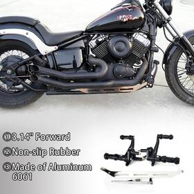 Tarazon Rsxvs650-bla-gsp1 3.2 Inch Billet Forward Control For Yamaha V Star Xvs650 Custom Classic 1999-2016