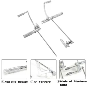 Rsya-fcvmx12-pol-gsp Tarazon 17 Inch Forward Controls Footpegs For Yamaha V Max 1200 Vmx1200 1985-2007 Aluminum