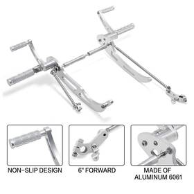 Tarazon Rsya-fcxv750-pol-gsp Polish 6 Inch Forward Controls Footpeg Linkage For Yamaha Virago 750 Xv750 1981-1998