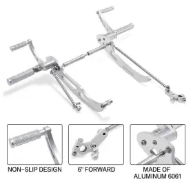 Rsya-fcxv750-pol-gsp Tarazon Polish 6 Inch Forward Controls Footpeg Linkage For Yamaha Virago 750 Xv750 1981-1998 Rsya-fcxv750-pol-gsp Tarazon Polish 6 Inch Forward Controls Footpeg Linkage For Yamaha Virago 750 Xv750 1981-1998